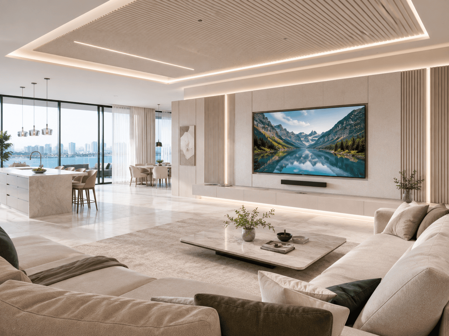 Whole-home audio integrated into a modern Marbella villa