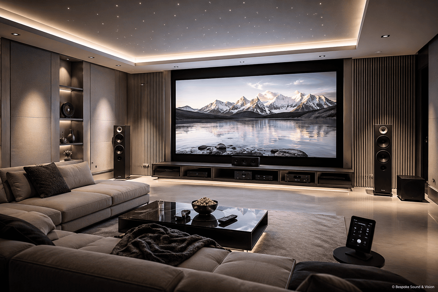 Luxury home cinema designed and installed in Marbella