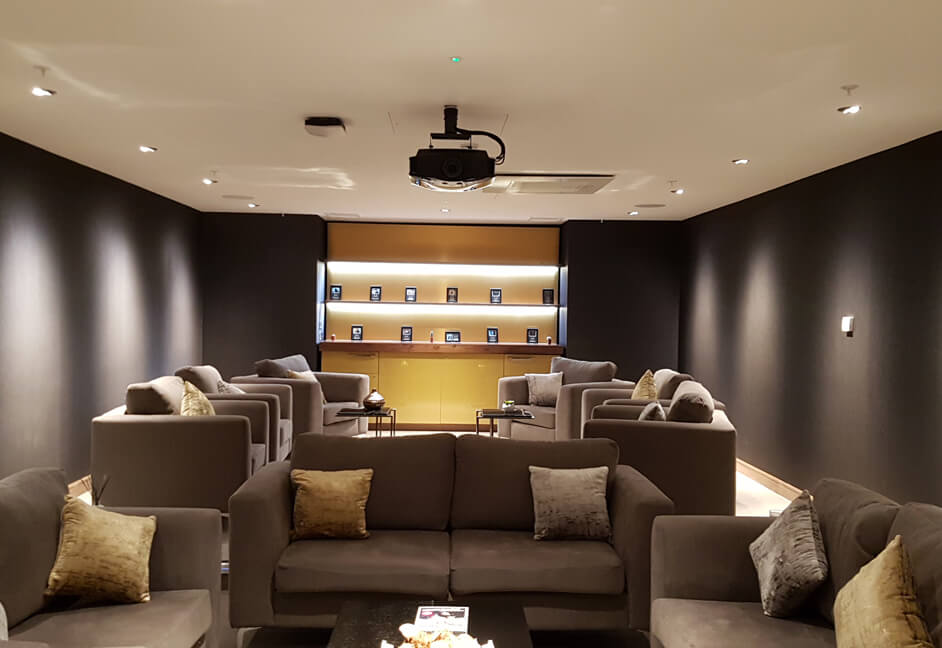 Integrated architectural lighting scenes in a home cinema