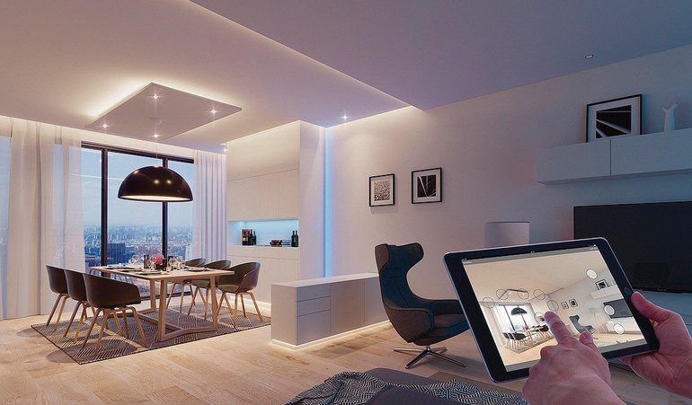 Smart home automation interface in a Marbella villa